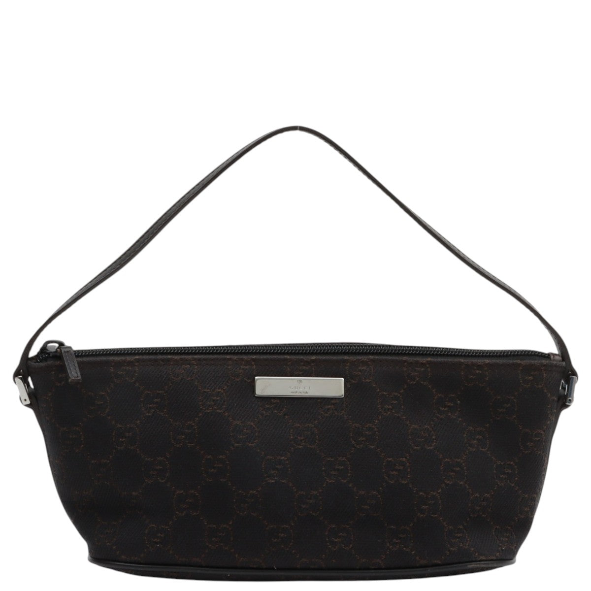 Brown Canvas GG Pattern Handbag