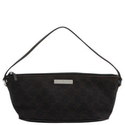 Brown Canvas GG Pattern Handbag