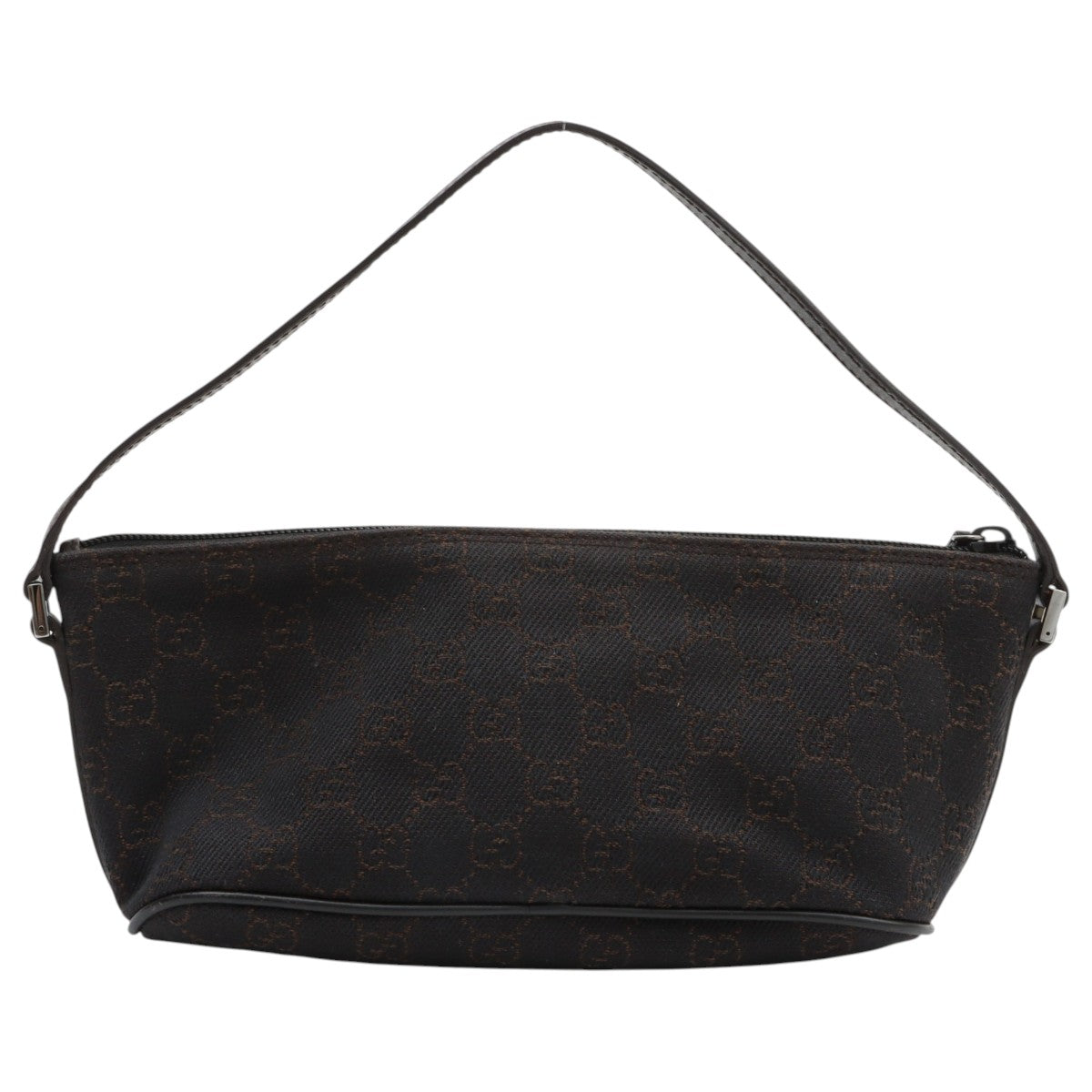 Brown Canvas GG Pattern Handbag