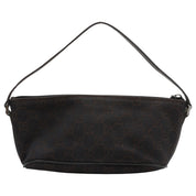 Brown Canvas GG Pattern Handbag