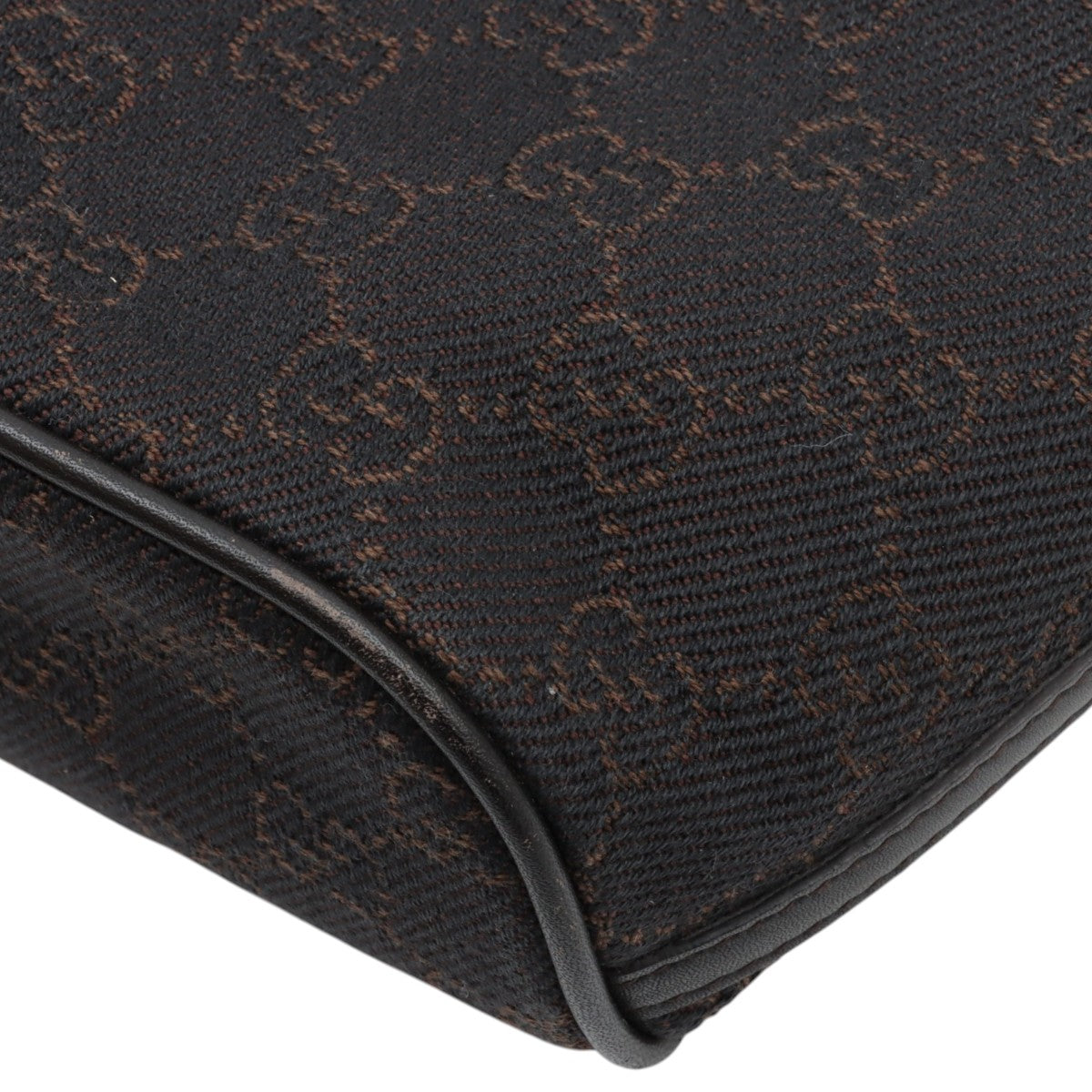 Brown Canvas GG Pattern Handbag