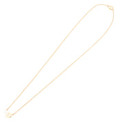 18K Diamond C Heart Necklace Pink Gold