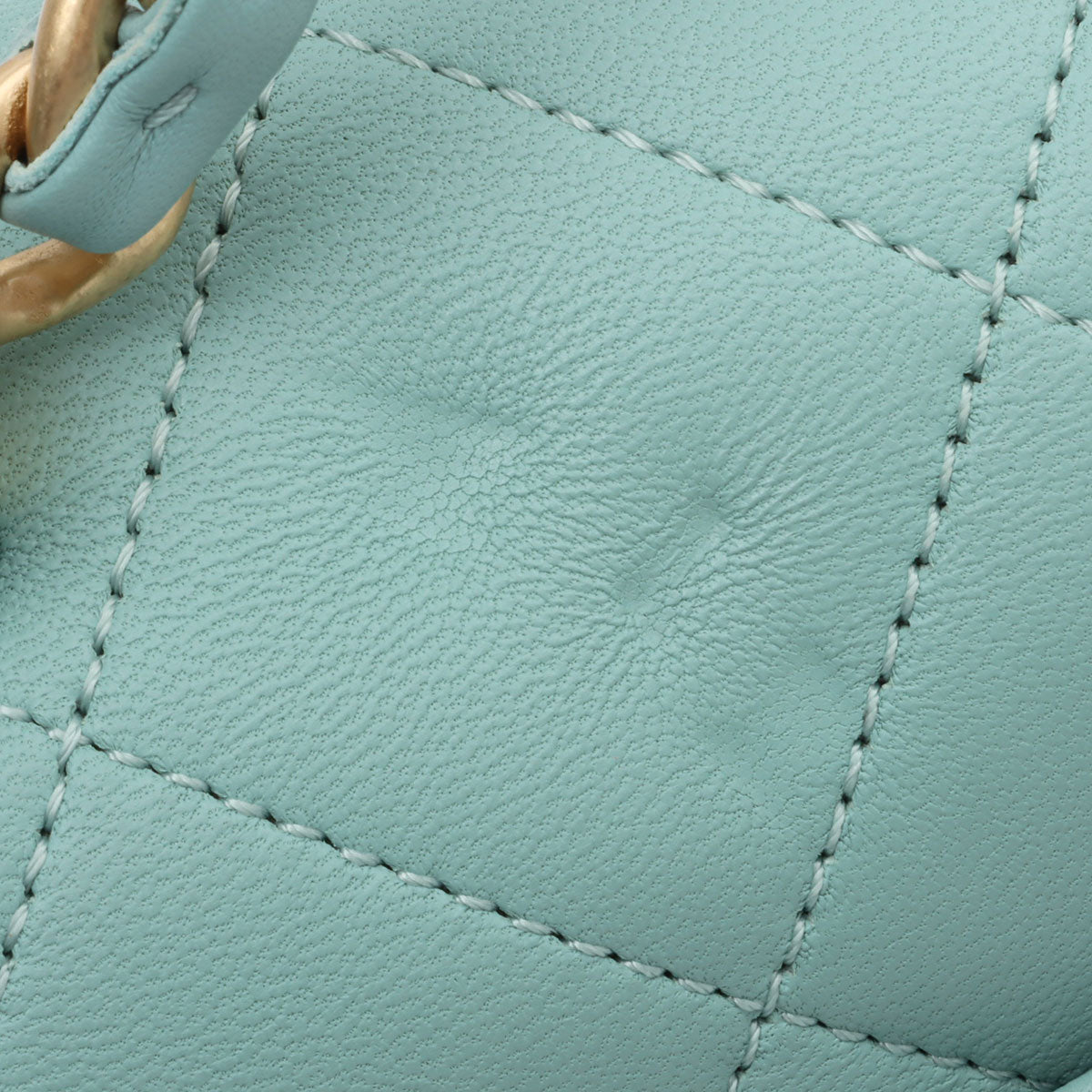 2019 Matelasse Stitch CC Turnlock 2-Way Bag, Mint Blue