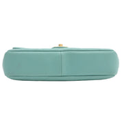 2019 Matelasse Stitch CC Turnlock 2-Way Bag, Mint Blue