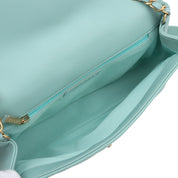 2019 Matelasse Stitch CC Turnlock 2-Way Bag, Mint Blue