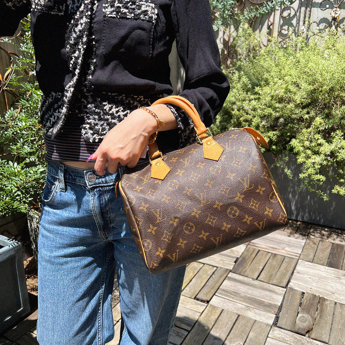 2004年产 帆布老花Speedy 25手袋 棕色