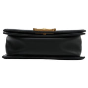 Circa 2018 Chevron Design Boy Chanel Chain Shoulder Bag Black