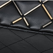 2020s design classic flap chain bag 23cm black