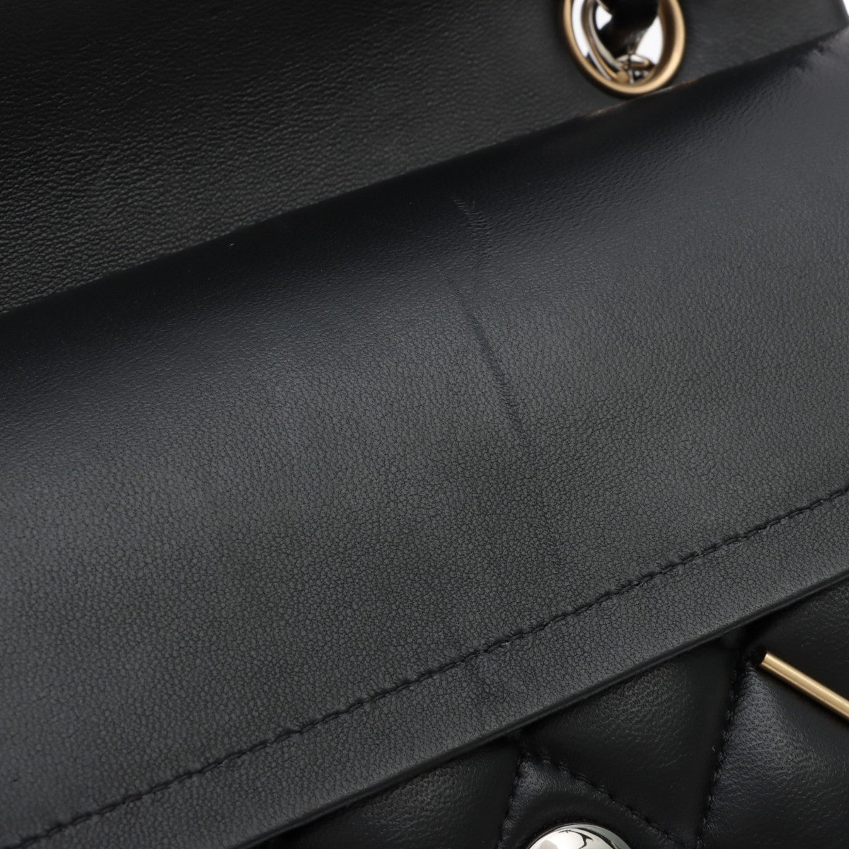 2020s design classic flap chain bag 23cm black