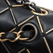 2020s design classic flap chain bag 23cm black
