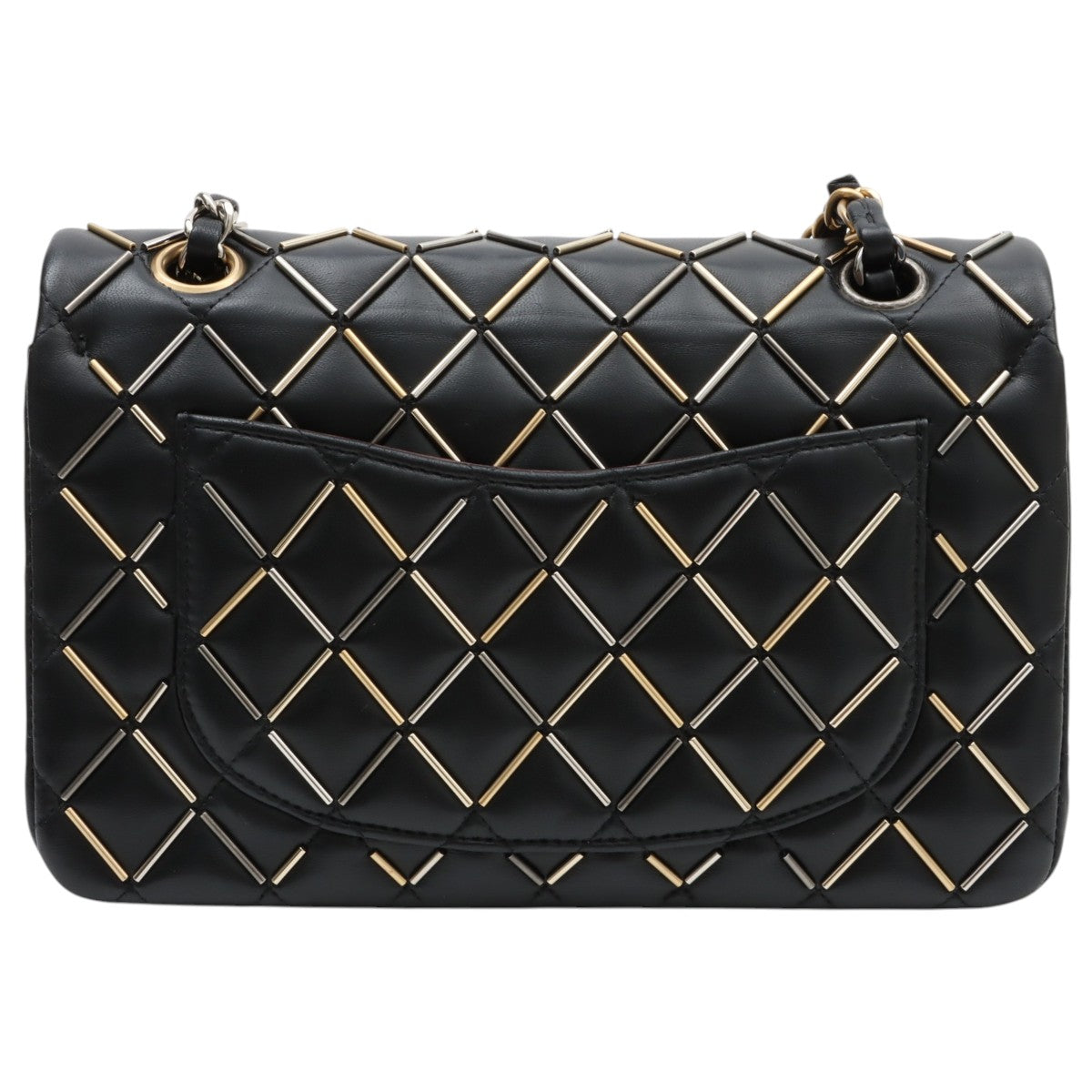 2020s design classic flap chain bag 23cm black