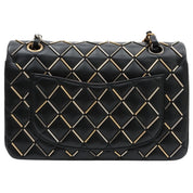 2020s design classic flap chain bag 23cm black