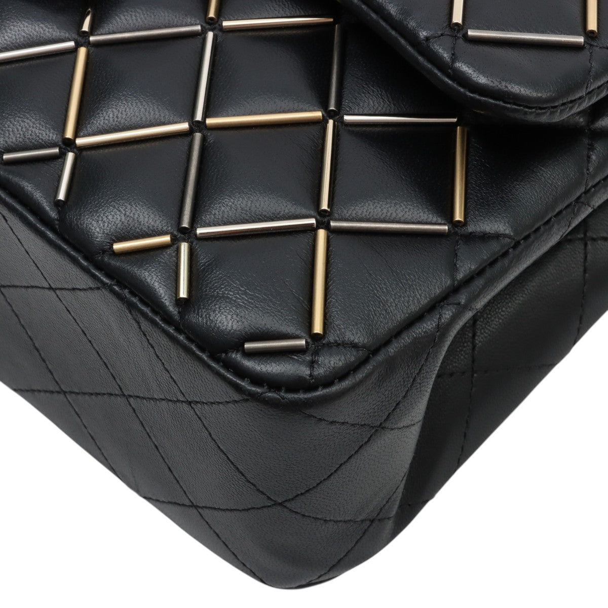 2020s design classic flap chain bag 23cm black