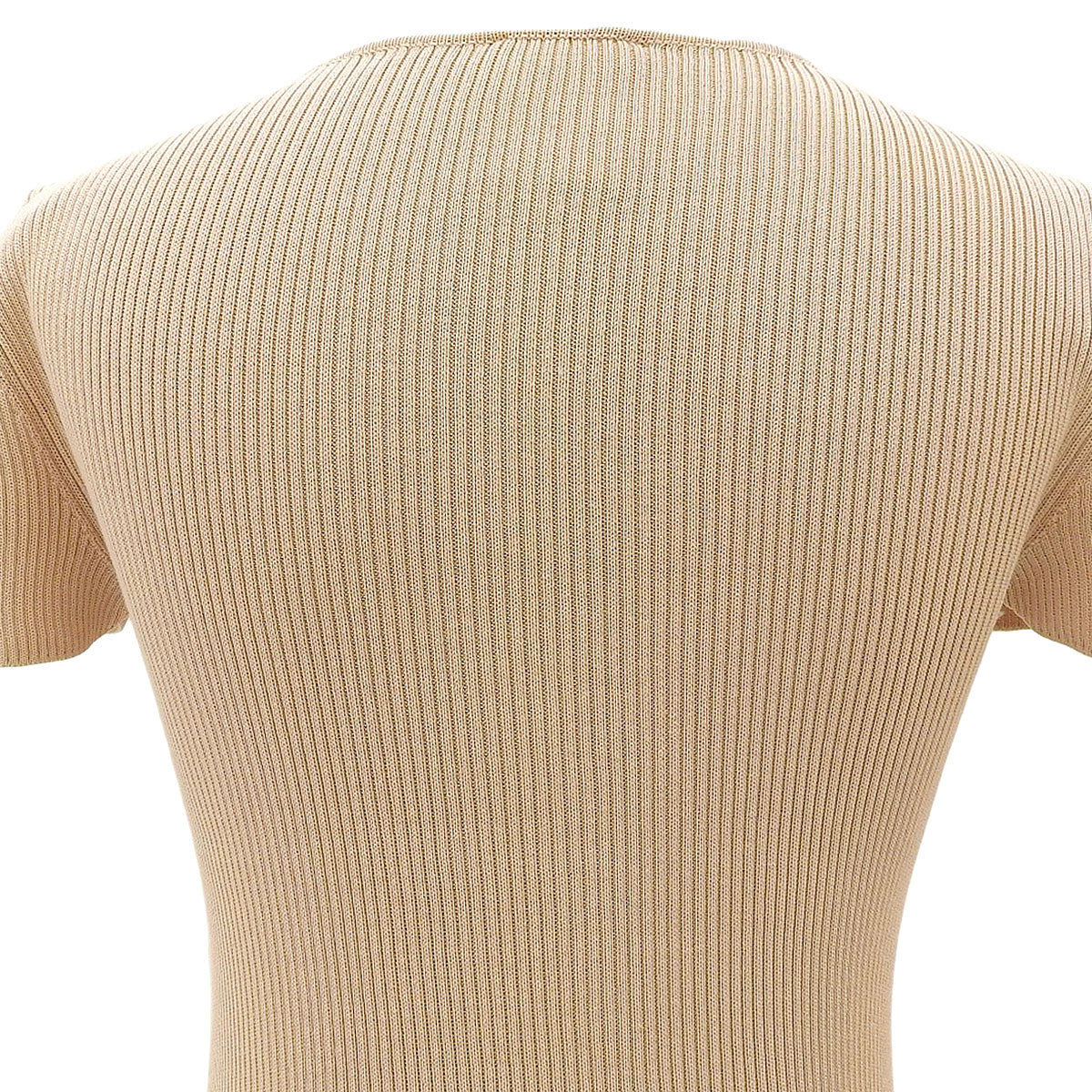 2002 CC Logo Short-Sleeved Knit Top #36 Beige