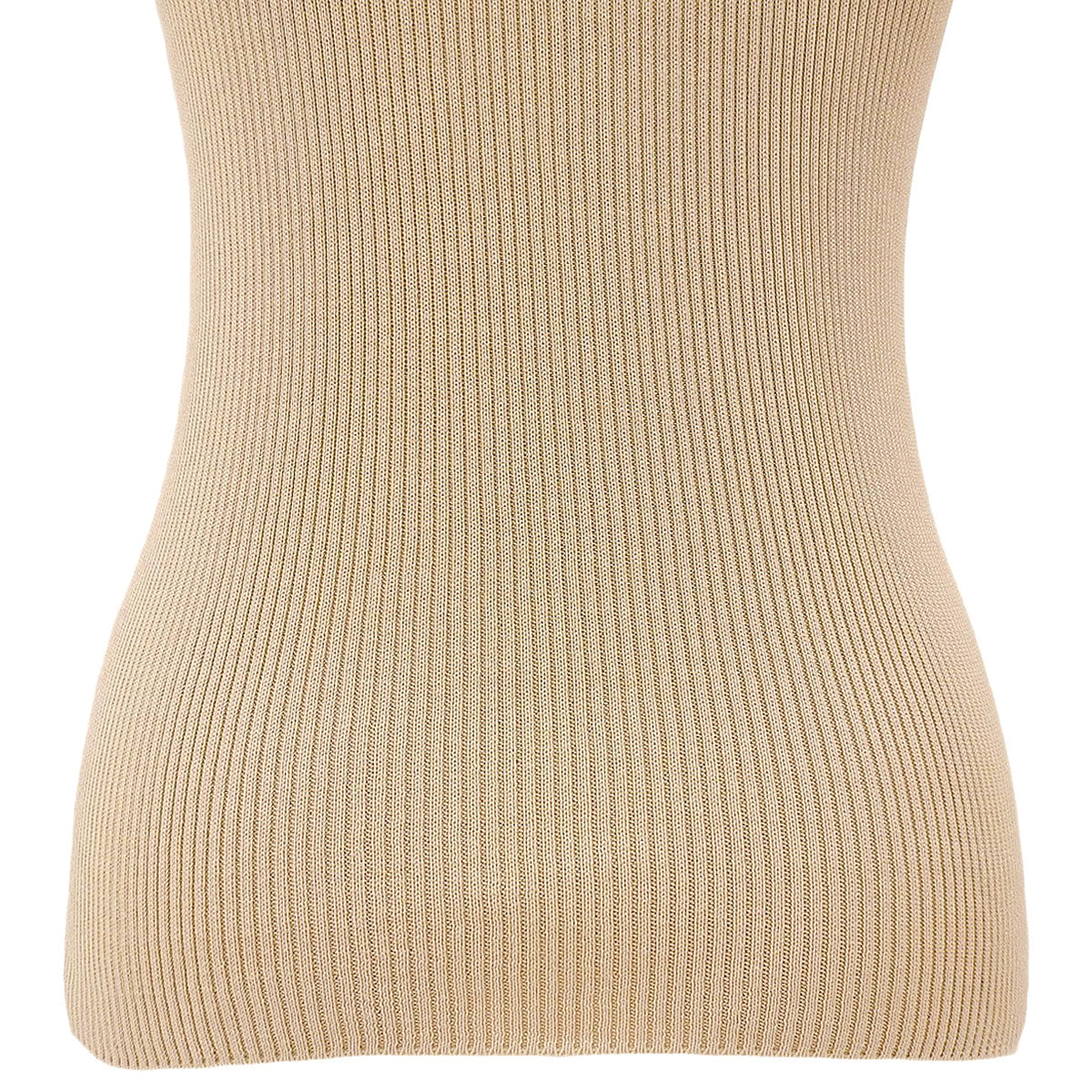 2002 CC Logo Short-Sleeved Knit Top #36 Beige