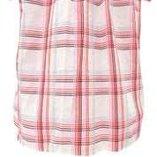 Check pattern logo embroidered short-sleeve shirt #38 Pink/Multicolor