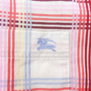 Check pattern logo embroidered short-sleeve shirt #38 Pink/Multicolor