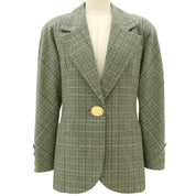 Wool Check Pattern Jacket #S Gray