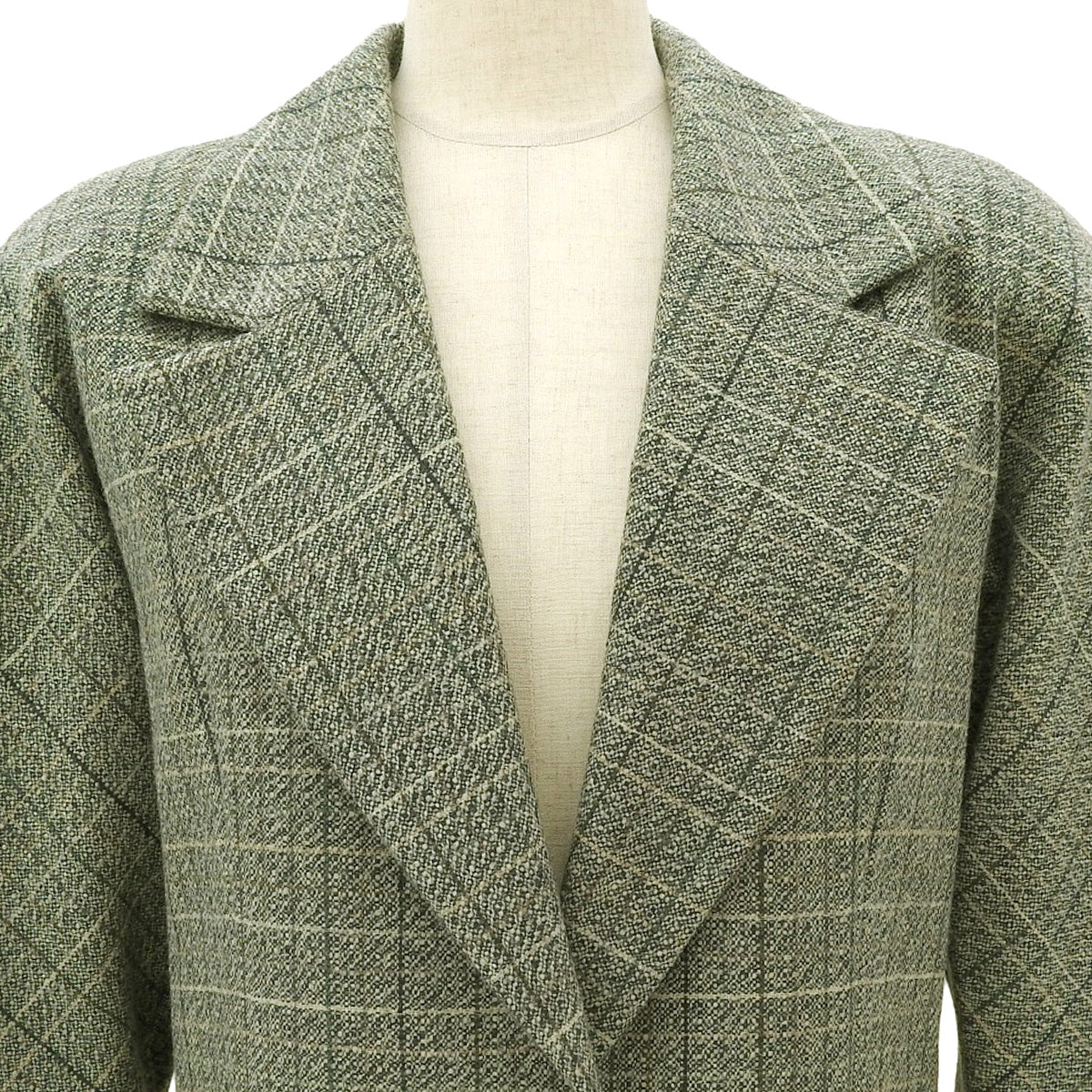 Wool Check Pattern Jacket #S Gray