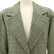 Wool Check Pattern Jacket #S Gray