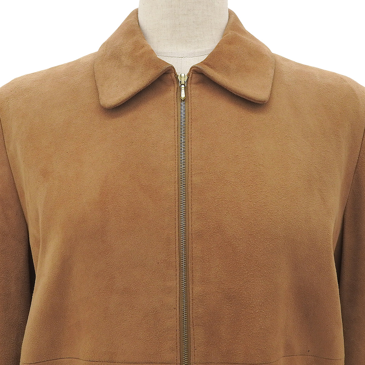 Suede Nova Check Lined Blouson #40 Camel