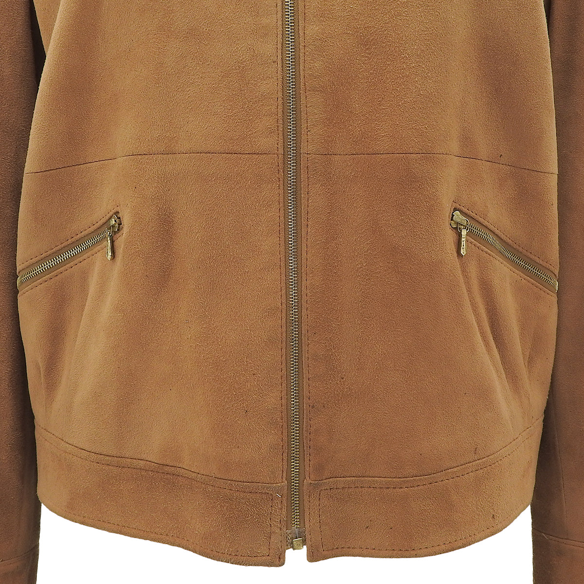 Suede Nova Check Lined Blouson #40 Camel