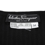 Gancini Plate Knit Top #M Black