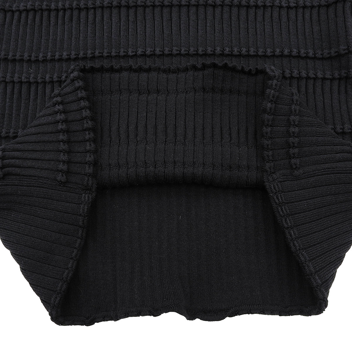 Gancini Plate Knit Top #M Black