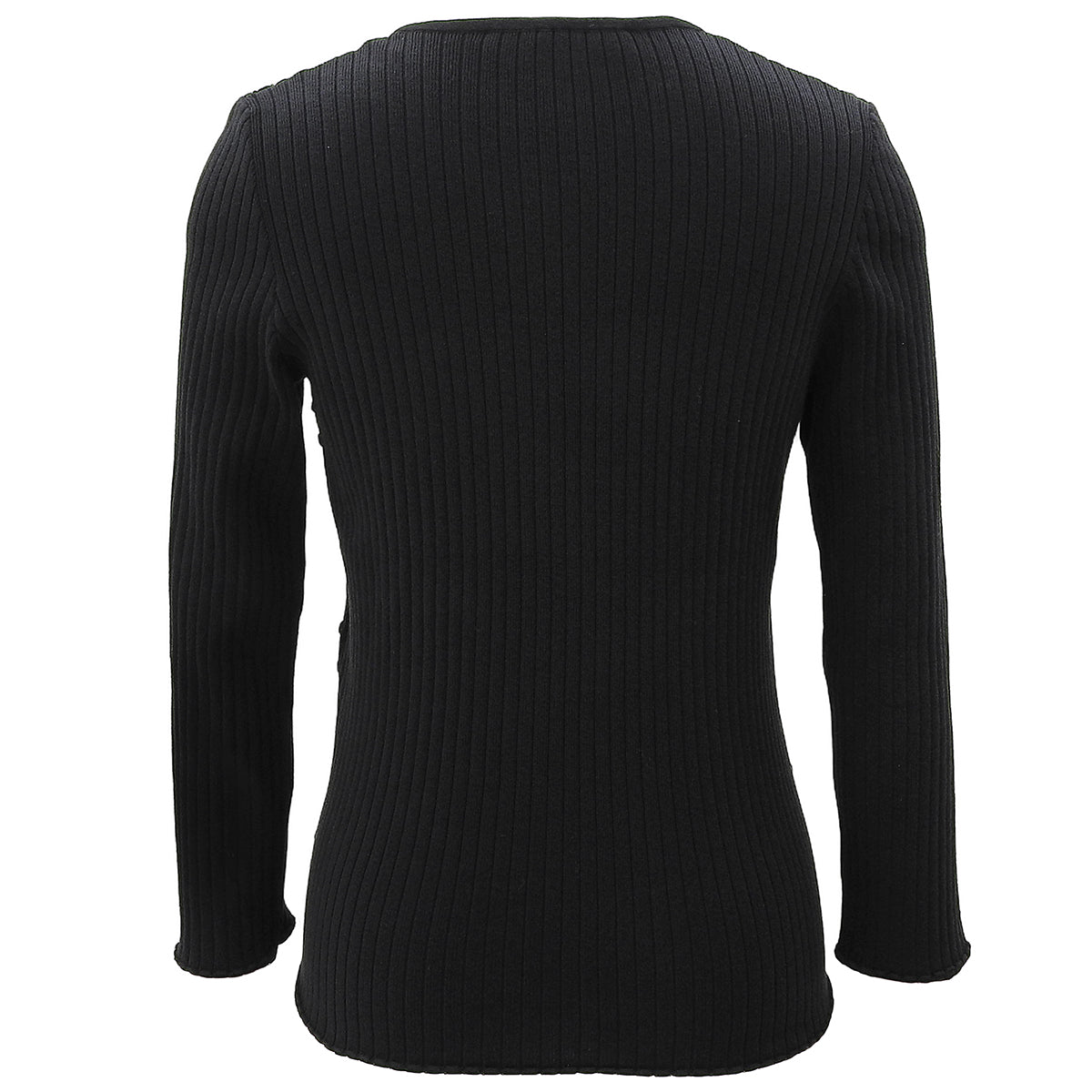 Gancini Plate Knit Top #M Black