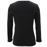 Gancini Plate Knit Top #M Black
