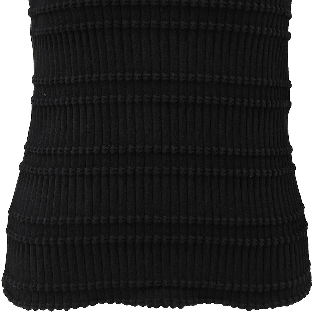 Gancini Plate Knit Top #M Black
