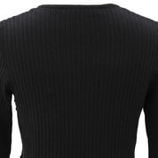 Gancini Plate Knit Top #M Black