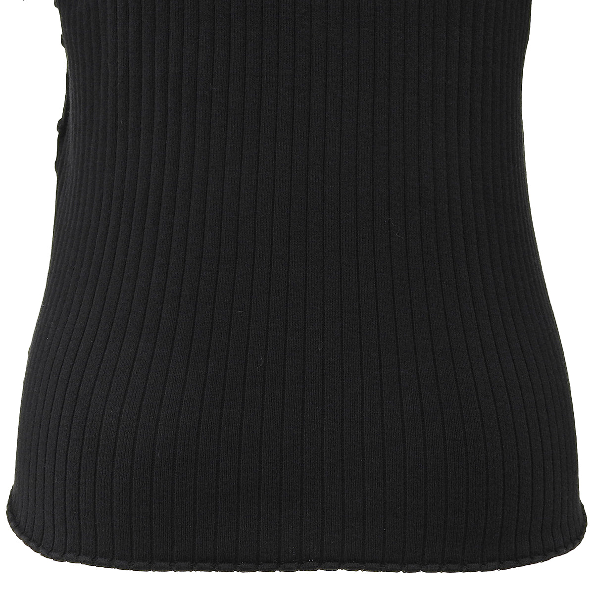 Gancini Plate Knit Top #M Black
