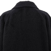 Alpaca Logo Button Shaggy Chester Coat #46 Black
