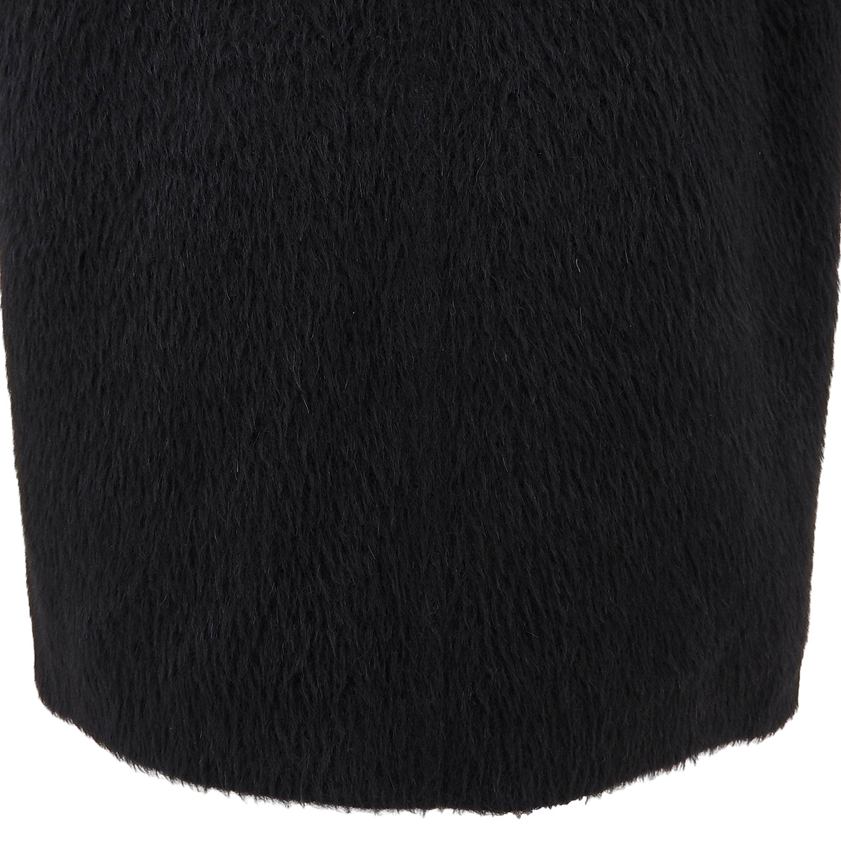 Alpaca Logo Button Shaggy Chester Coat #46 Black