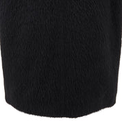 Alpaca Logo Button Shaggy Chester Coat #46 Black