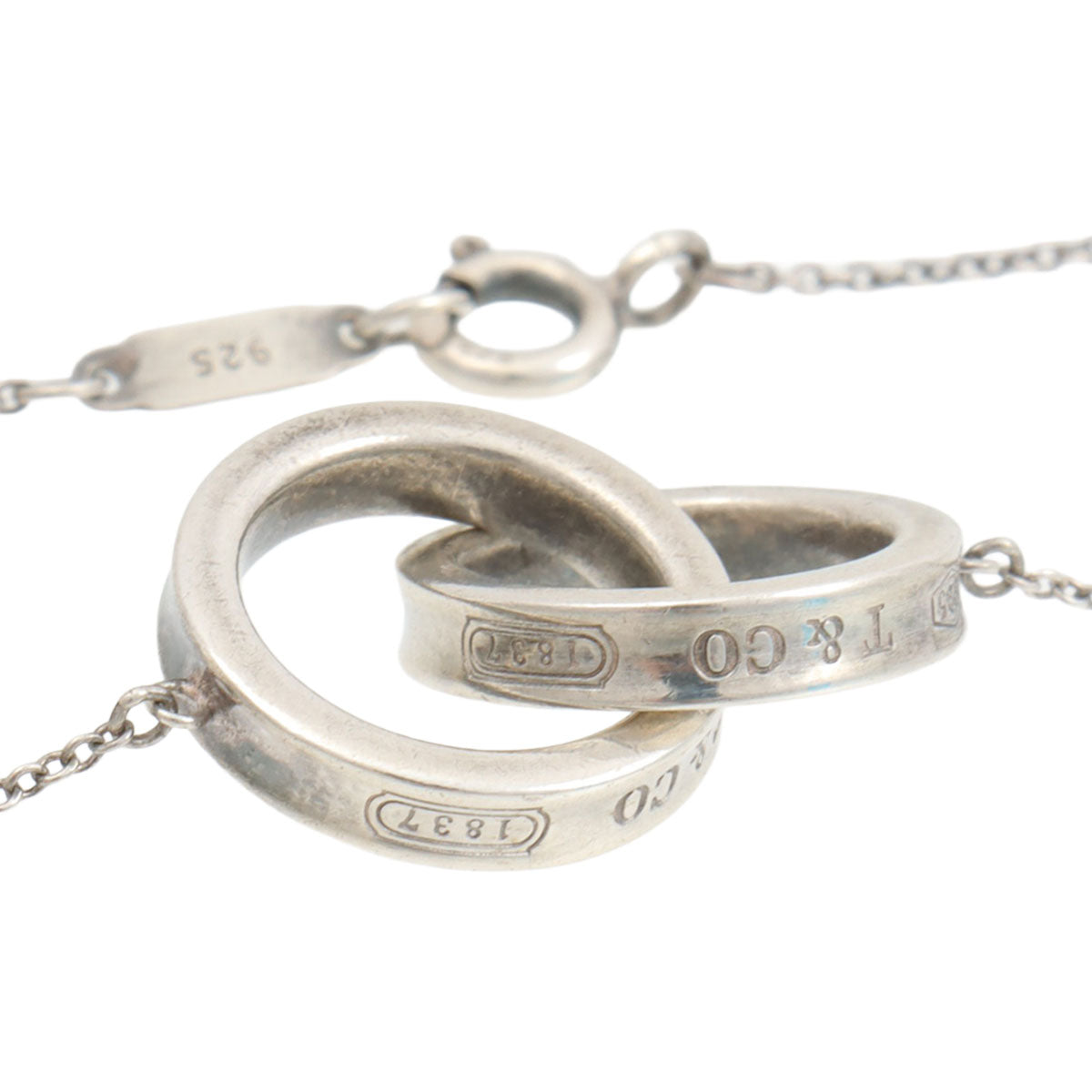 SV925 1837 Interlocking Circles Necklace Silver