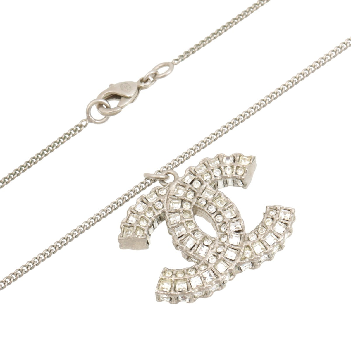 2011 CC rhinestone necklace in silver