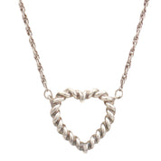 SV925 Twisted Heart Necklace Silver