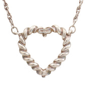 SV925 Twisted Heart Necklace Silver