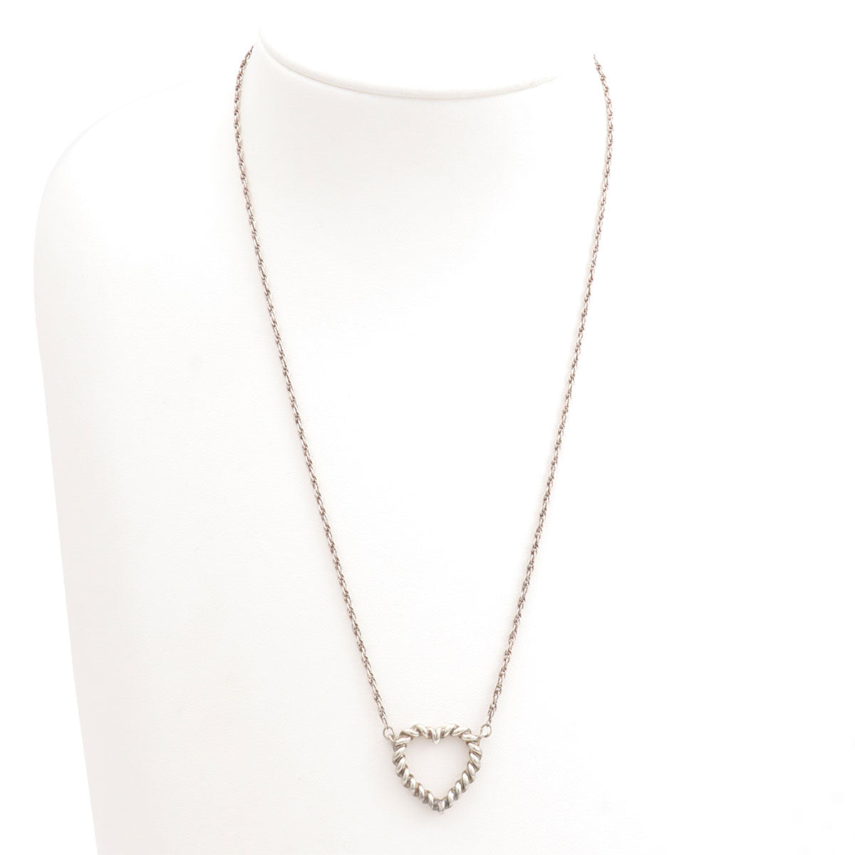 SV925 Twisted Heart Necklace Silver