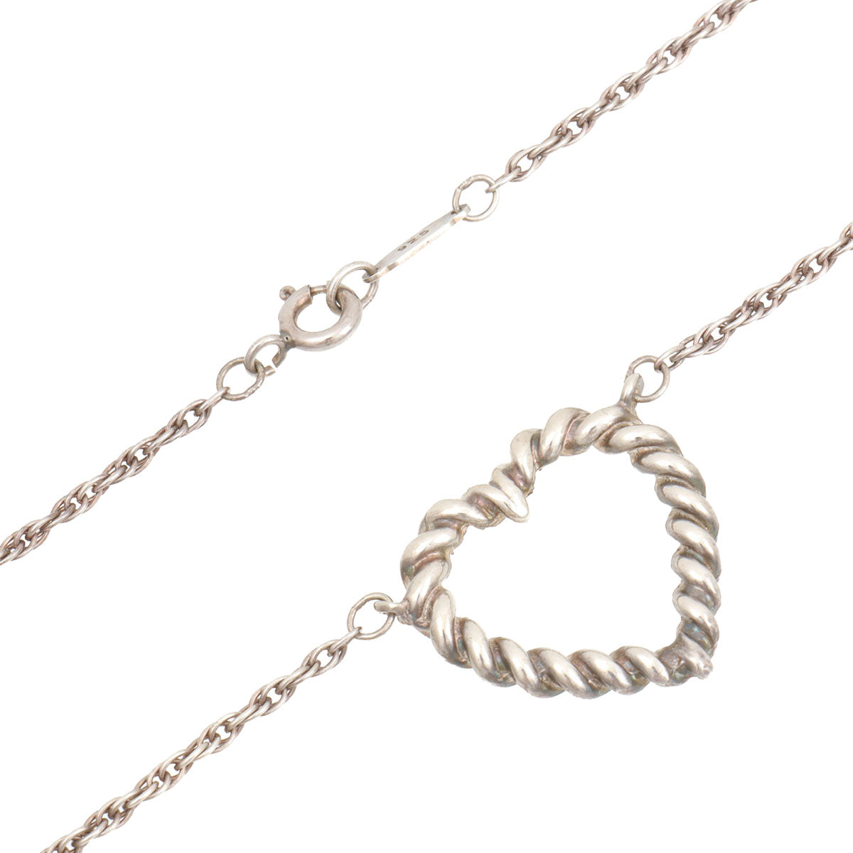 SV925 Twisted Heart Necklace Silver