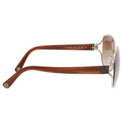 Side Anagram Plate Sunglasses Silver/Brown