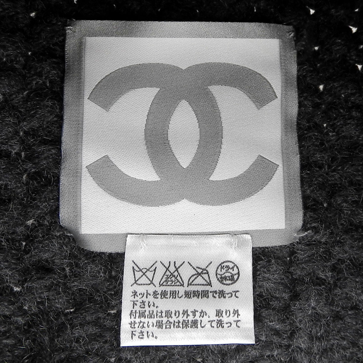 カシミヤCCマークニットキャップ グレー