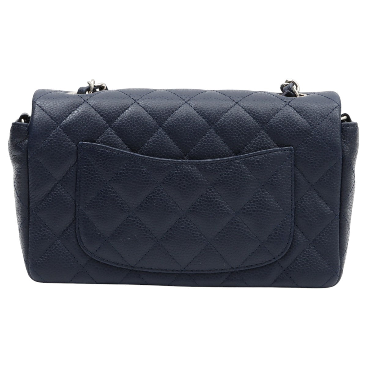 2014-era Caviar Skin CC Turn-lock Chain Shoulder Bag, Navy