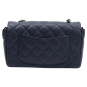 2014-era Caviar Skin CC Turn-lock Chain Shoulder Bag, Navy