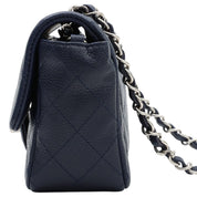 2014-era Caviar Skin CC Turn-lock Chain Shoulder Bag, Navy