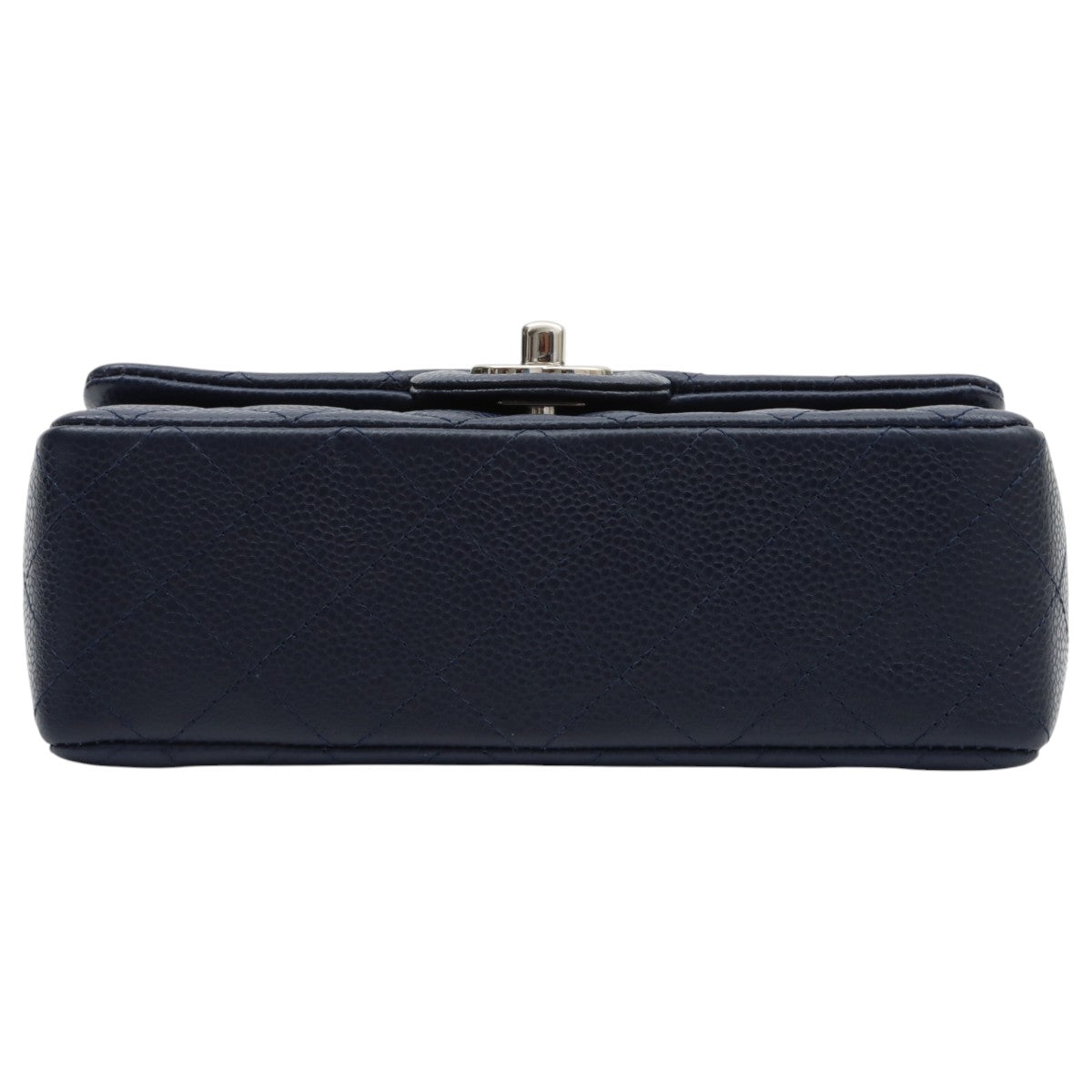 2014-era Caviar Skin CC Turn-lock Chain Shoulder Bag, Navy