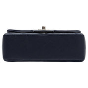 2014-era Caviar Skin CC Turn-lock Chain Shoulder Bag, Navy