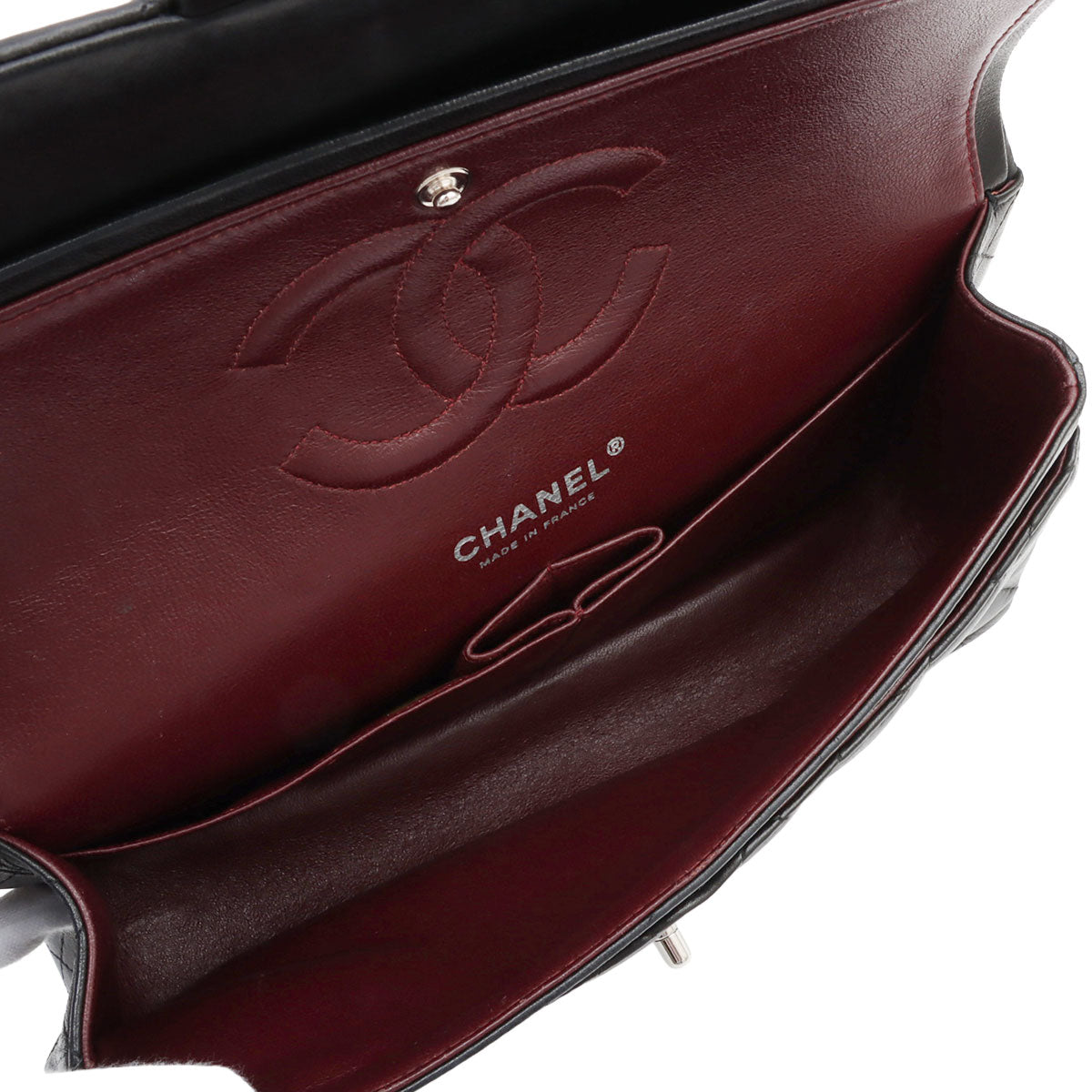 2005年頃製 クラシックフラップチェーンバッグ25cm ブラック